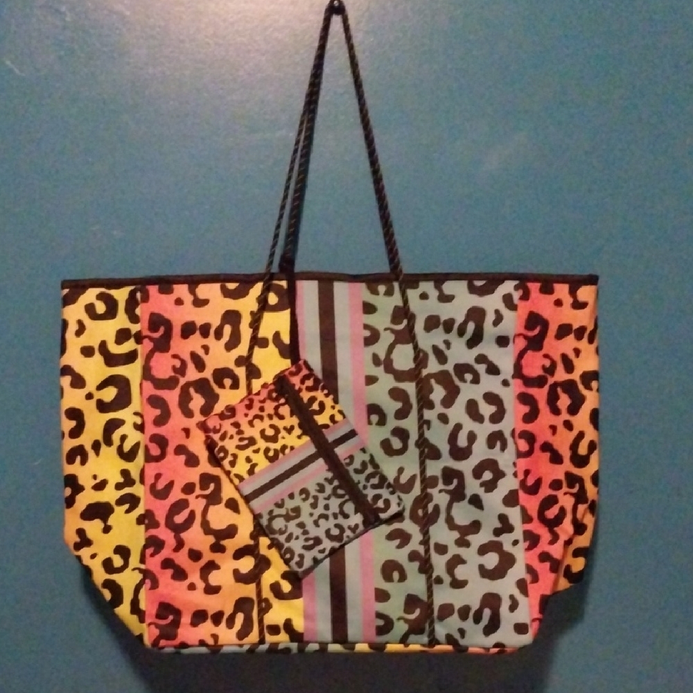 Colorful Leopard Print Tote Bag